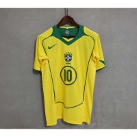 Most Popular 2004 Brazil Home Retro Soccer Jersey Football