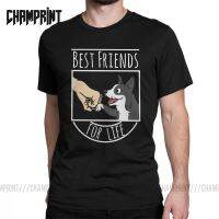 Border Collie Best Friends For Life T-Shirts Men Cotton T-Shirts Dogs Lover Pet Collies Dog Tees Short Sleeve Clothes