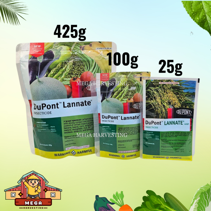 LANNATE DUPONT 425G 100G 25G INSECTICIDE FOR STEMBORER GREEN LEAFHOPPER ...