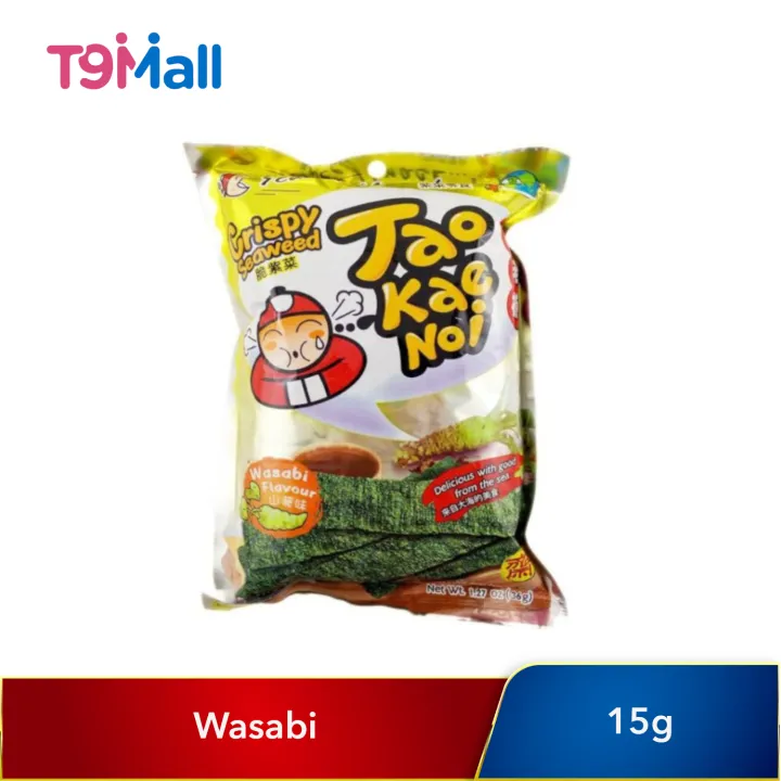 Tao Kae Noi Wasabi Flavour Crispy Seaweed (15g) Lazada