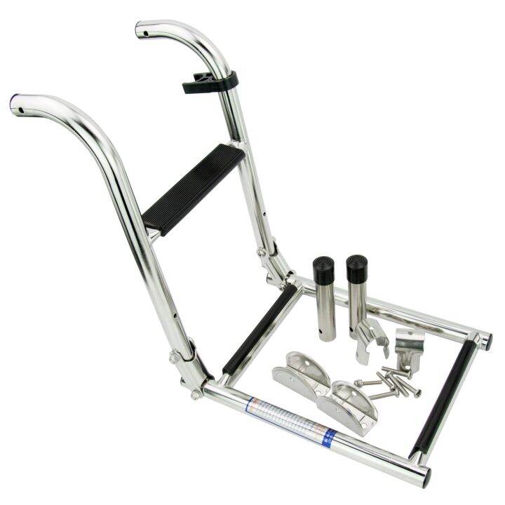 Boat Ladder 3 Step Telescoping Folding Ladders Ponton Boarding Swim
