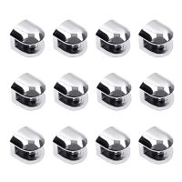 【CW】 12Pcs Glass Brackets Adjustable Zinc Alloy Clip Shelf Clamp Holder Flat Back Mount for Staircase Handrail