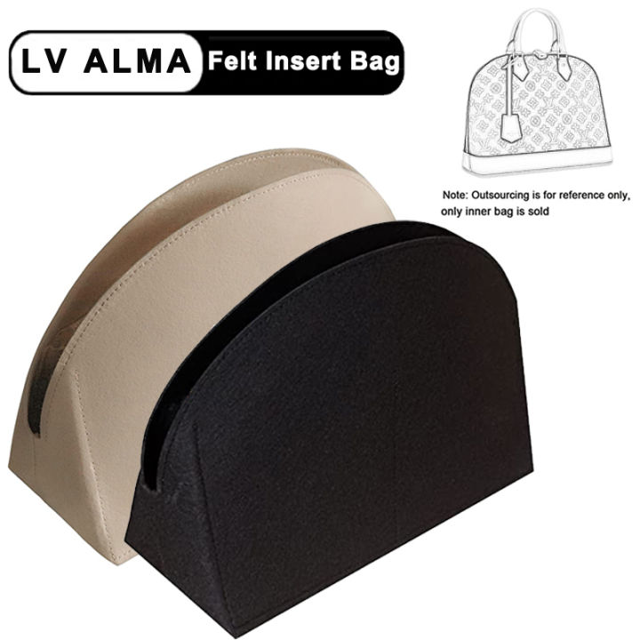EverToner Felt Insert Bag Organizer Bag Fits For LV Alma PM Insert Bag in  Bag Travel Purse Portable Cosmetic Base Shaper