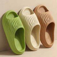 Beach Non-Slip Men Slippers Pleated Eva Flat Shoes 2023 New MenS Fashion Outdoor Indoor Soft Slides