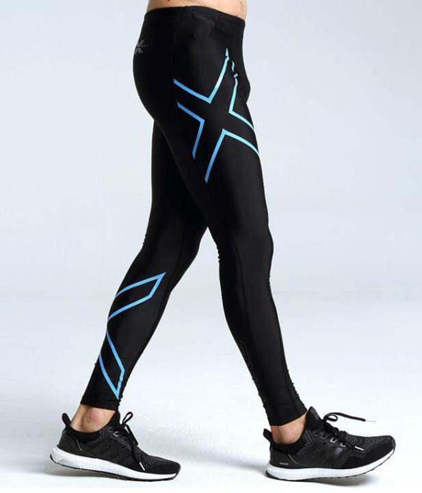 2xu-กางเกงรัดกล้ามเนื้อผู้ชาย-men-compression-black-blue