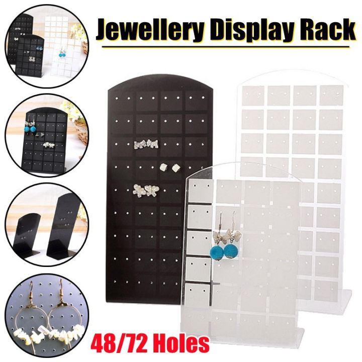 48/72 Holes Earring Ear Studs Holder Bracelet Necklace Display Stand ...