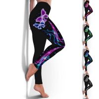 【VV】 Fashion Print Leggings Pants Size Waist Sport womens женское платье