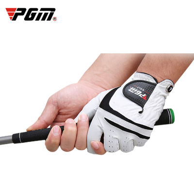 Retcmall6 Pgm Sheepskin Golf Gloves Men S Sports Breathable Non-Slip Single
