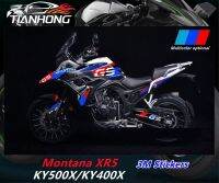 For Montana XR5 XR 5 Motorcycle Decals Decoration Fuel Tank Body Protection Sticker For Colove 500x KY500X KY400X Applique Decals  Emblems