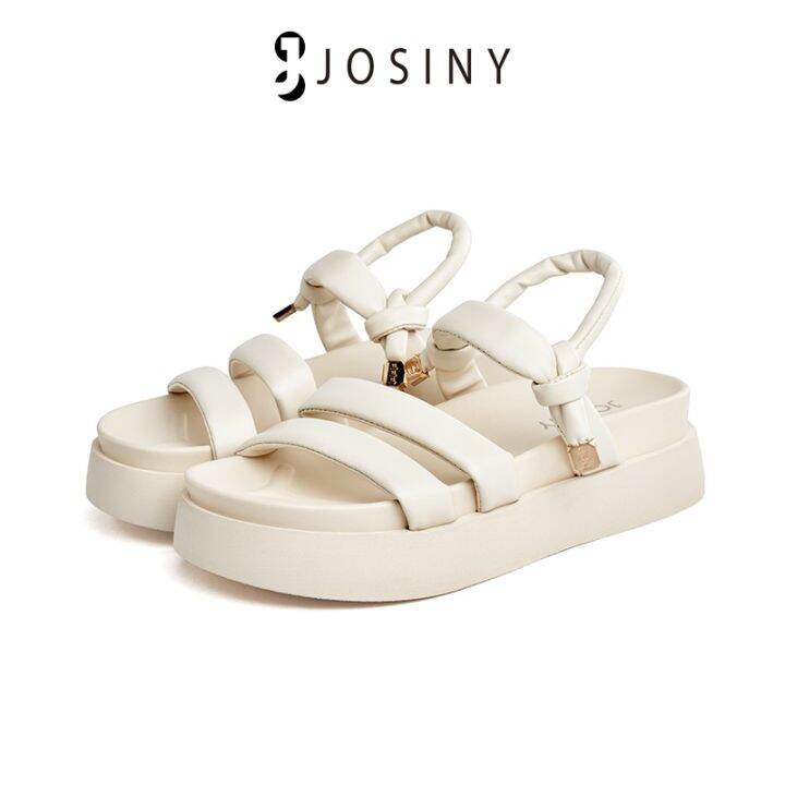 JOSINY รองเท้าส้นแบน พื้นนิ่ม หนา สําหรับผู้หญิง | Lazada.co.th