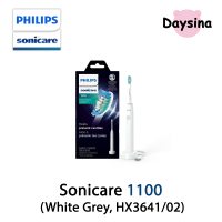 Philips Sonicare 1100 Power Toothbrush, Rechargeable Electric Toothbrush, White Grey HX3641/02