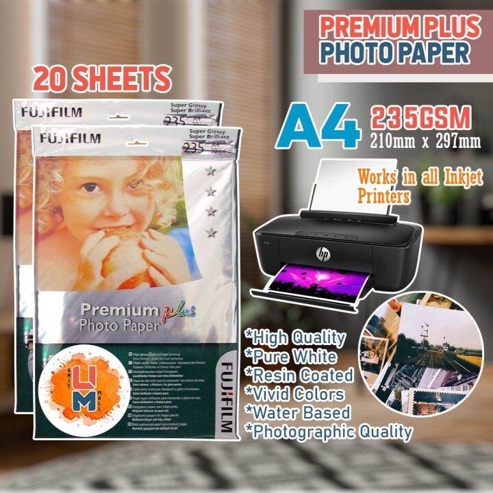 FUJI FILM RC PHOTO PAPER A4 satin rough satin linen rc glossy 20pcs