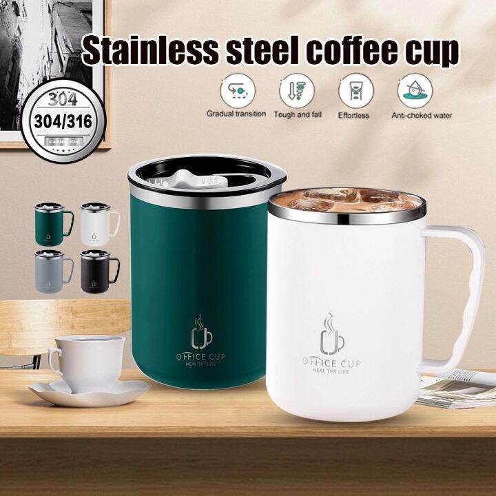 【Low Price】Mark Cup 304 Stainless Steel Insulation Mug Office Coffee