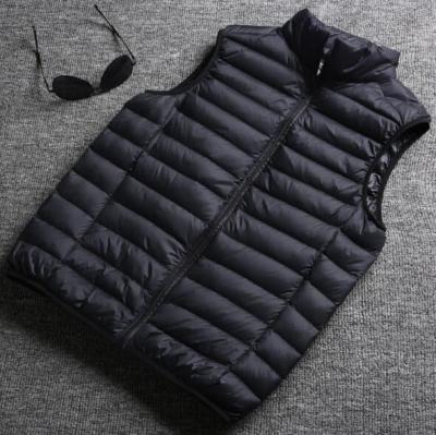 ZZOOI Autumn and Winter 2022 White Duck Down Vest for Men Light Down Jacket Thin Coat Large Inside and Outside Vest