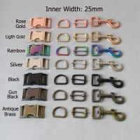 【YF】 1 Set 15mm 20mm 25mm Metal Belt Buckle Straps Slider D Ring Snap Clip Hook For Pet Dog Collar Leads Lobster Clasp Accessories