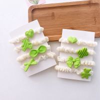 【CW】 Rubber Band Hairpins Bow Tie Hair Barrette Set Baby Accessories