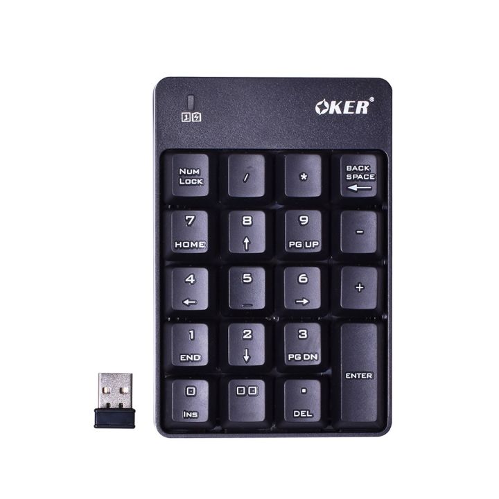 oker-wireless-keypad-kp-052-แป้นตัวเลข-คีย์บอรืดตัวเลข-ไร้สาย-kp-055-แทน