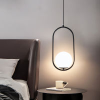 Nordic Glass Ball Pendant Lights Modern LED Hanging Lamp for Living Room BrassBlackChrome Pendant Lamp