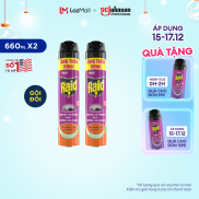 Combo 2 RAID Bình xịt côn trùng Hương Cam Chanh 600ml