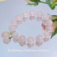 Daidaisy √♥ สร้อยข้อมือ ประดับลูกปัดคริสตัล สีชมพู เหมาะกับฤดูใบไม้ผลิ และฤดูร้อน สําหรับผู้หญิง และนักเรียน V721