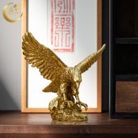 Golden Eagle Statue Art Animal Model Collection Ornament Home Office Desktop Feng Shui Decor Figurines Collection Home Decortion