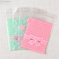 ❍▩❉ 100PCS Transparent OPP Plastic Package Lovely Bowknot Self Adhesive Bags Bracelets Earrings Necklace Gift Bags Jewelry DIY 7x7cm