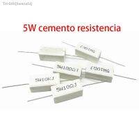 □♂♘ 10PCS 5W cemento resistencia 01 10k ohm 5 022 033 05 1 10 100 1K 10K ohm 0.1R 0.22R 0.33R 0.5R 1R 10R 100R