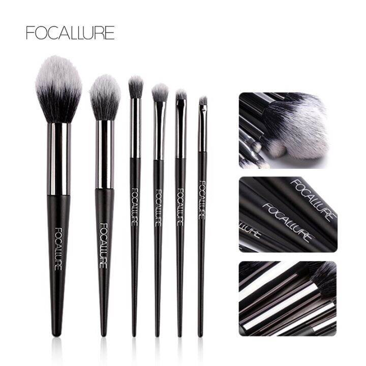 focallure-แปรงสำหรับแต่งหน้าสำหรับมืออาชีพ6ชิ้น-เซ็ต-คุณภาพสูงแป้งรองพื้นแปรงปัดแก้มนิ่มสำหรับผู้หญิงเครื่องมือแต่งหน้า