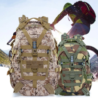 40L Military Backpack Tactical Molle Sport Bag Waterproof Reflective Rucksack Outdoor Hiking Camping Travel 3D Backpack Mochila