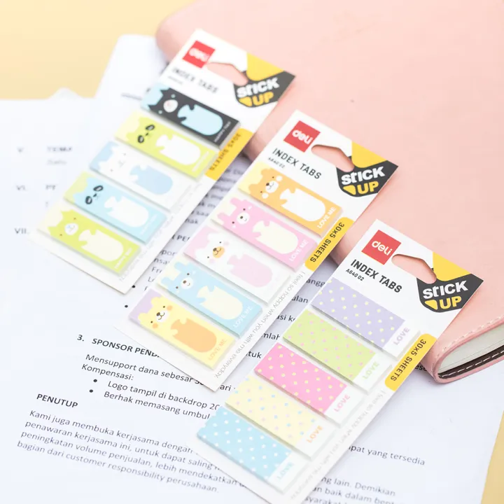 Paper Index Tabs Sekolah/memo tempel 5×30sheets EA64002 Lazada Indonesia