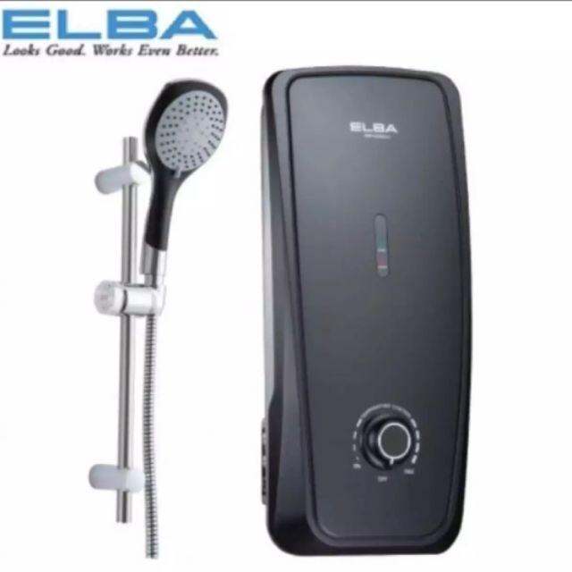 water heater ELBA Water Heater with Pump ATTIVO EWHG3663AC Pump (Matt Black) Lazada
