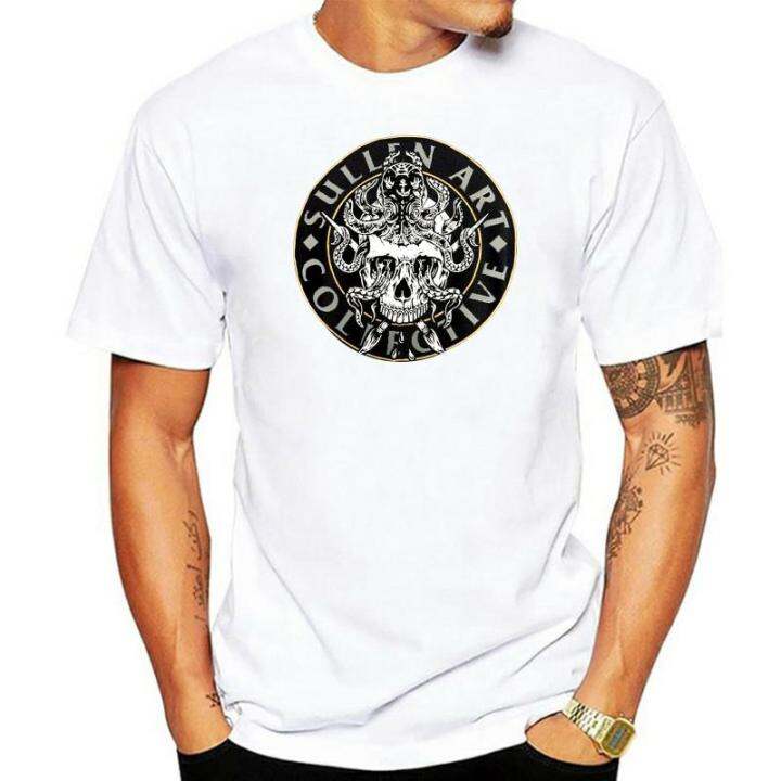 sullen-art-collective-octopus-badge-skull-tattoo-artist-black-tshirt-s3xl-uk-tee-shirt-style-gildan