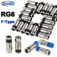 ✷◆ 10pcs 20pcs RG6 Compression Connectors Waterproof Connection F Compression Connector Coax Cable Coaxial Compression Tool