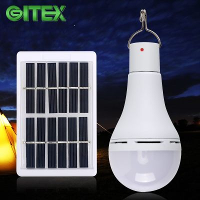 Portable 5 Modes Changeable Solar Bulb 7W 9W Outdoor Solar Panel Light USB Rechargeable Tent Camping Light Bulb