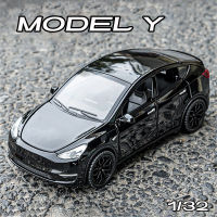 โมเดลรถโลหะผสมเทสลารุ่น1:32 Y,ของเล่นรถ Diecast เสียงประกอบเบาสำหรับเป็นของขวัญวันเกิดคอลเลกชันรถ Kids Toys