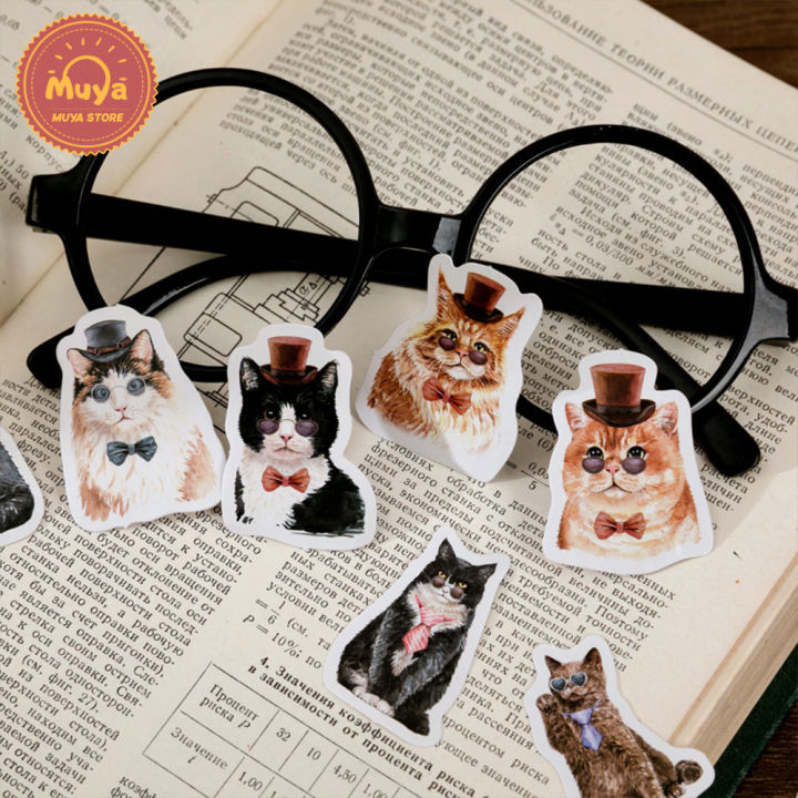 muya-46-pcs-box-cat-breed-sticker-for-journal-creative-decor-decal-for-scrapbook-diary-diy