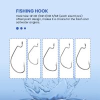 51Pcs Fishing Hooks High Carbon Steel Worm Senko Bait Jig Fish Hooks with Plastic Box