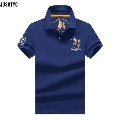 JUSATYG HOT★AIIZ (เอ ทู แซด) - เสื้อโปโลแขนสั้น ปักโลโก้สิงห์ Big Lion Polo Shirts