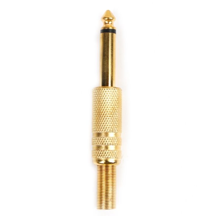 10-pcs-gold-plated-6-35mm-male-1-4-mono-jack-plug-audio-connector-soldering