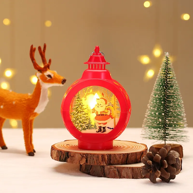 5 Pcs Christmas Decorations LED Candle Lights Portable Ornaments ...