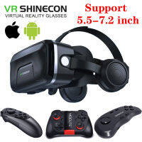 VR Glasses Headphone G04EA Large Viewing Immersive Experience Shinecon Virtual Reality Headset For 5.5- 7.2 inch iOS Android Smartphones