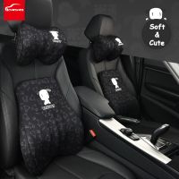 gthrrftdb Universal Car Seat Headrest Neck Pillow Sets Neck Pressure Relief Memory Cotton Car Seat Cushion Car Interior Supplies