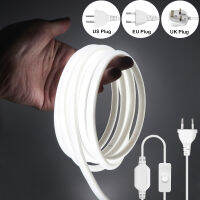 สูงสดใสซังหลอดไฟ LED Strip สหภาพยุโรปสหราชอาณาจักร220โวลต์สหรัฐ110โวลต์288 Ledsm กันน้ำซิลิโคนนีออนแถบ FOB LED เทปห้องนอนห้องครัวโคมไฟ *