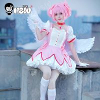 Kaname Madoka Cosplay Costumes Anime Puella Magi Madoka Magica Cosplay HSIU Pink Cute Battle Skirt Angel Wings Accessories