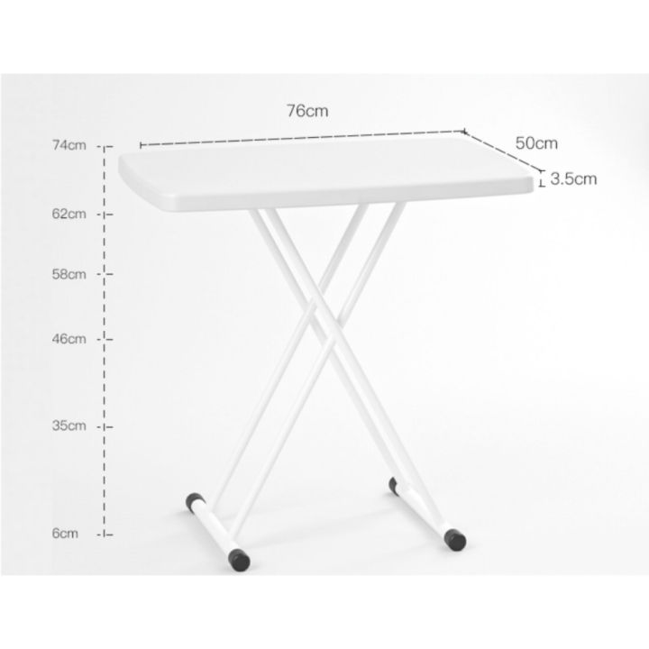 topshome-โต๊ะพับ-ปรับได้ถึง-6-ระดับ-โต๊ะพับสีขาว-โต๊ะอเนกประสงค์-รับน้ำหนักได้ถึง-90-kg-tb-50w