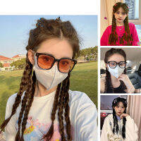 TSE ผมหางม้ามวยถักเปียหวานและเย็นบิดสกปรก Ponytails สาวแฮนด์เมดก้างปลาถักสุทธิสีแดงสาวกลุ่มสาวร้อน1ชิ้น