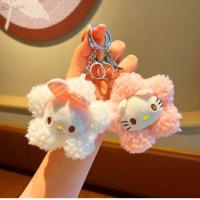 ASYMME ของเล่นตุ๊กตาผ้า Cinnamoroll จี้กระเป๋าเป้สะพายหลัง การ์ตูนลายการ์ตูน อุปกรณ์เสริมกระเป๋า พวงกุญแจผ้าพลัฌ พวงกุญแจตุ๊กตาคูโรมิ เครื่องประดับแขวนประดับ พวงกุญแจมายเมโลดี้ จี้ Cinnamoroll