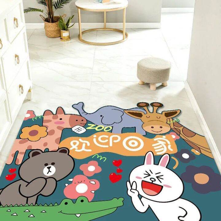 พรม-พรมเช็ดเท้า-แผ่นปูพื้นดูดซับกันลื่นลายการ์ตูน-door-mat-with-non-slip-พรมเช็ดเท้ากันลื่นอย่างดี-พรมห้องน้ำ-40x60cm-พรมเช็ดเท้ากันลื่นซับน้ำอย่างดี-พรมตกแต่งห้อง-พรมตกแต่งบ้าน-เหมาะกับทุกพื้นที่ในบ้