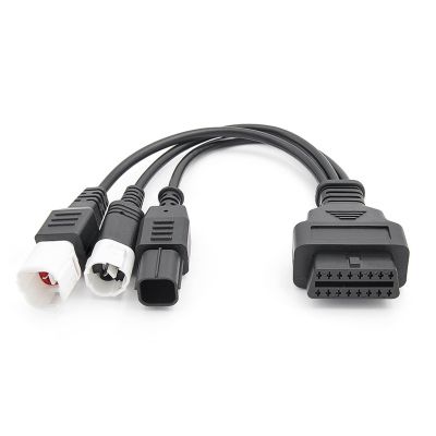 For Yamaha 3Pin/4Pin Honda 6Pin Motorcycle OBD Diagnostic Canbus Connector Cable OBD2 3 In1 Plug Cable Adapter