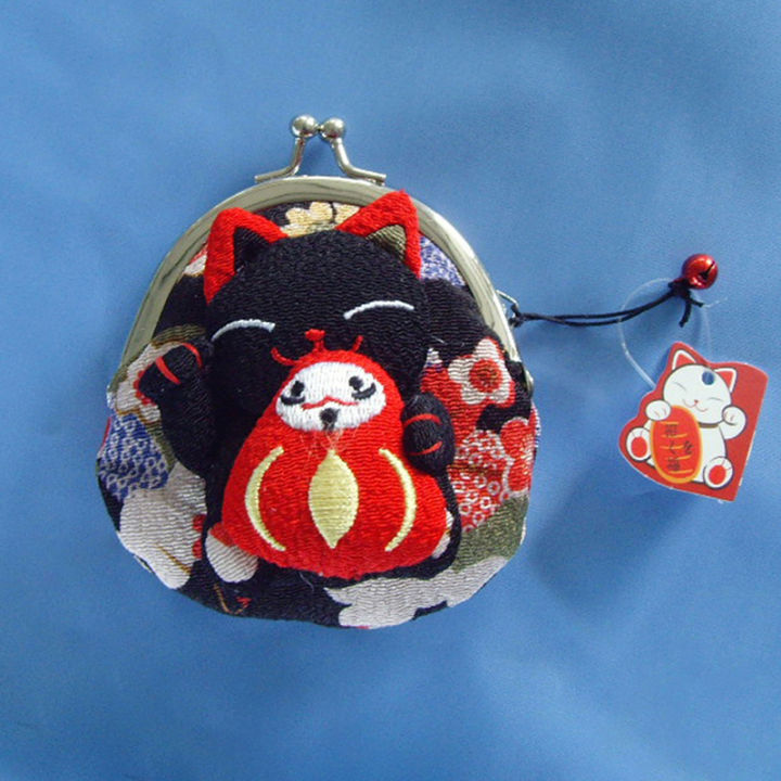 ruyifang-lucky-cat-กระเป๋าใส่เหรียญพวงกุญแจน่ารักกระเป๋าผ้าหลายสี